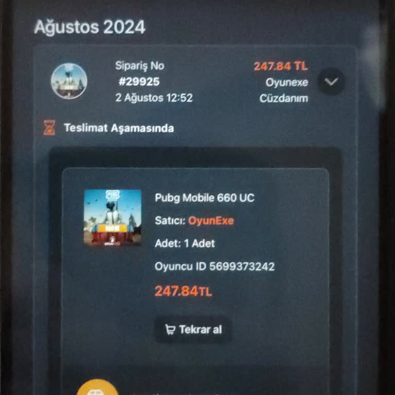Oyunexe Siparişim 6 Gündür Gelmedi.