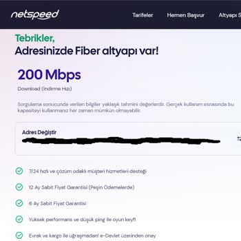 Netspeed Taahhüt Ettiği Hızı Vermiyor.