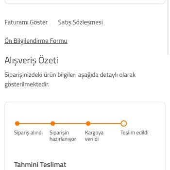 Civil Sipariş Teslim Edildi Olarak Gözüküyor Ancak Teslim Almadım