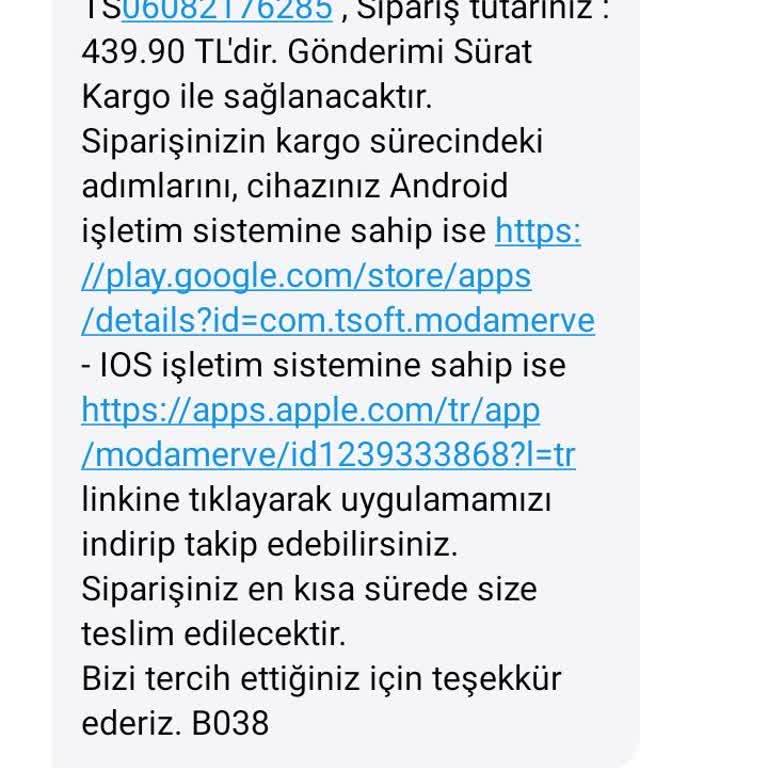 Modamerve Siparişin Kargoya Verilme Süresinde Gecikme