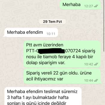Tiamob Ne Zaman Gönderileceği Belli Olmayan Sipariş