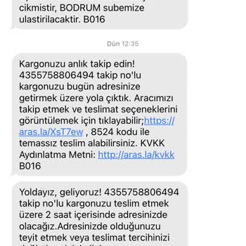 Aras Kargo Adrese Getirilmeyen Kargom