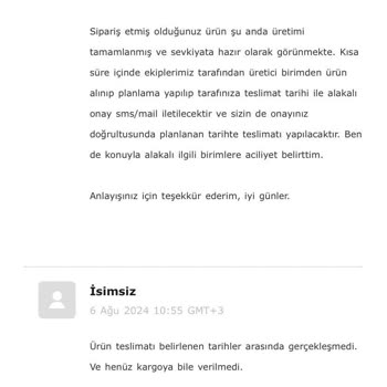 Vivense Ürünümü Teslim Etmedi!