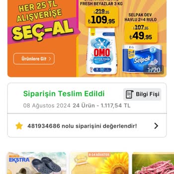 Migros Teslimatı Yanlış Yaptı