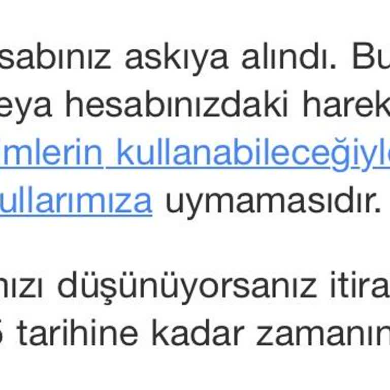 Instagram Hesabın Askıya Alınması