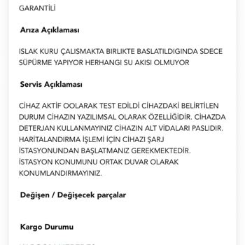 Xiaomi Robot Süpürge Geniş Teknik Servis