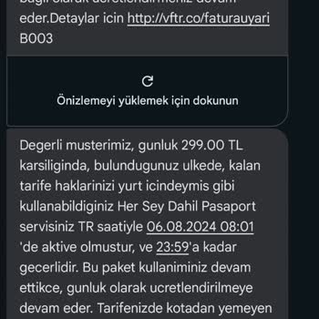 Vodafone'un Bilgilendirme Eksikliği Ve Yüksek Ücretlendirme Sorunu