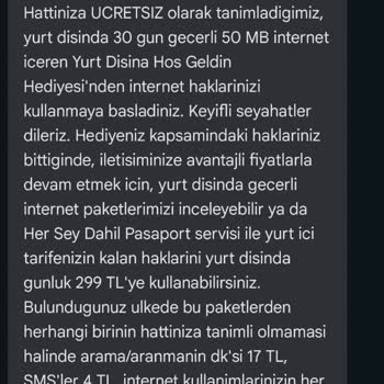 Vodafone'un Bilgilendirme Eksikliği Ve Yüksek Ücretlendirme Sorunu