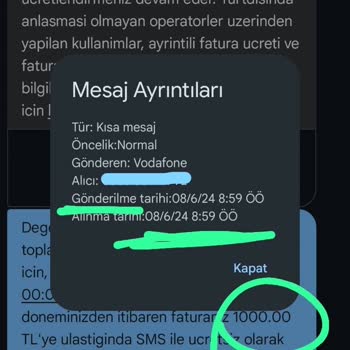 Vodafone'un Bilgilendirme Eksikliği Ve Yüksek Ücretlendirme Sorunu