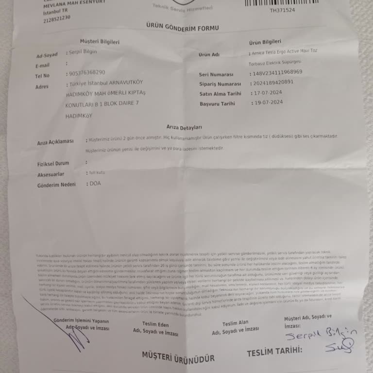 Teknosa Yetkililerine Sesleniyorum Müşteri Memnuniyetine Önem Verin