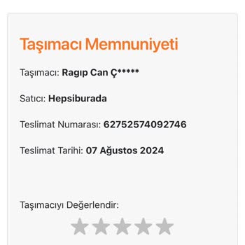 Hepsijet / Çeşme-62752574092746 Teslim Edilmeyen Kargo