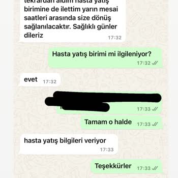 Başkent Üniversitesi İstanbul Hastanesi Başkent İstanbul Hastanesi Umursamazlık