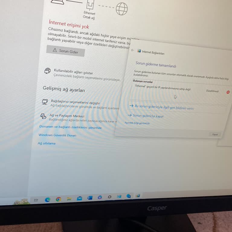 Casper Nirvana İnternet Erişim Sıkıntısı