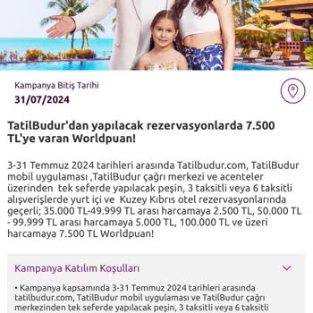 Yapı Kredi World Tatilbudur.com Kampanya Mağduriyeti