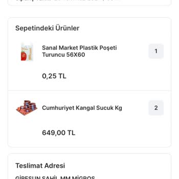 Migros Stok Yetersizliği Denilerek Ürün Tesliminden Kaçınmak