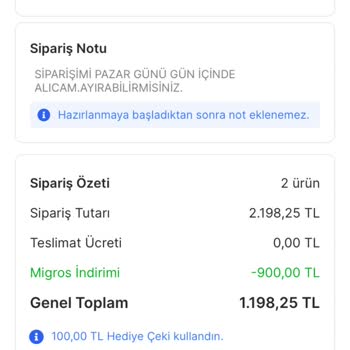 Migros Stok Yetersizliği Denilerek Ürün Tesliminden Kaçınmak