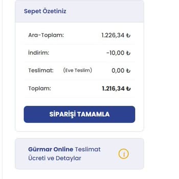 Gürmar Online Market Aynı Bana Göre Mağaza Sorumsuzluğu