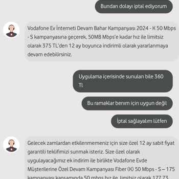 Vodafone Tarife Değişikliği Sonrası Fatura Şoku