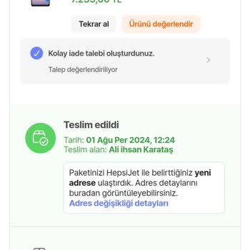 Hepsiburada Kolay İade Hakkımı Kabul Etmiyor