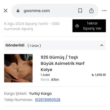 Gwomme Yanlış Ürün Gönderimi