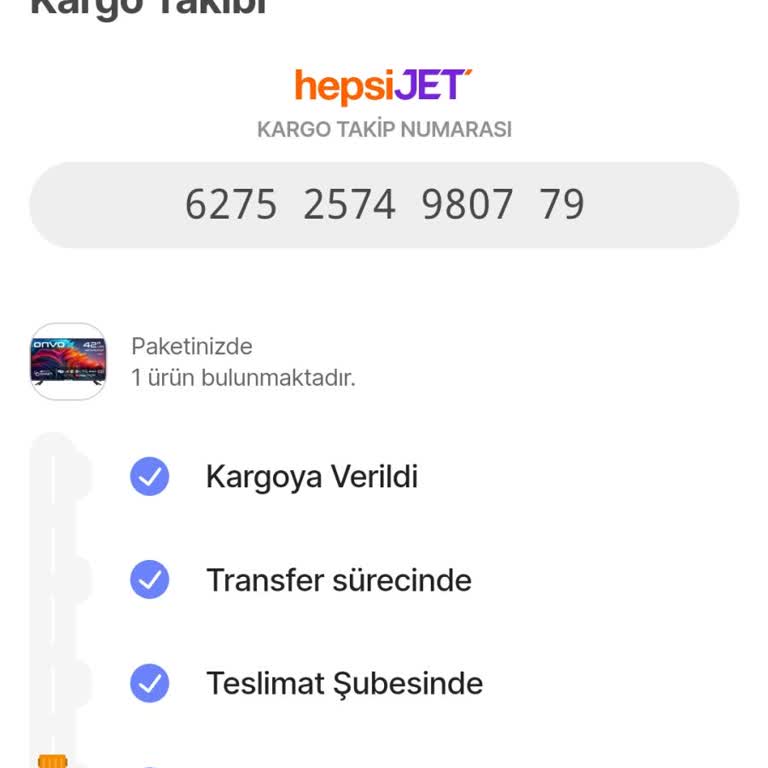 Hepsijet Gaziantep Şahinbey Dağıtım Merkezi Kargomu Teslim Etmedi.
