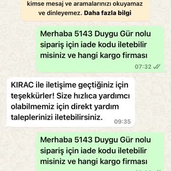 KIRAC (kiraconline.co) Giyim Mağazası İade Sorunları