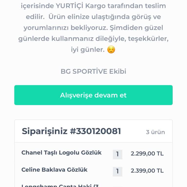 Bgsportive Siparişimi Göndermiyor