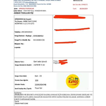 Paketlemeacentesi (Instagram) Acil Çözüm Bulunmasını İstiyorum