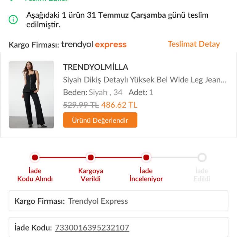 Trendyolmilla İade Yapmıyor Ürünüm Ortada Yok