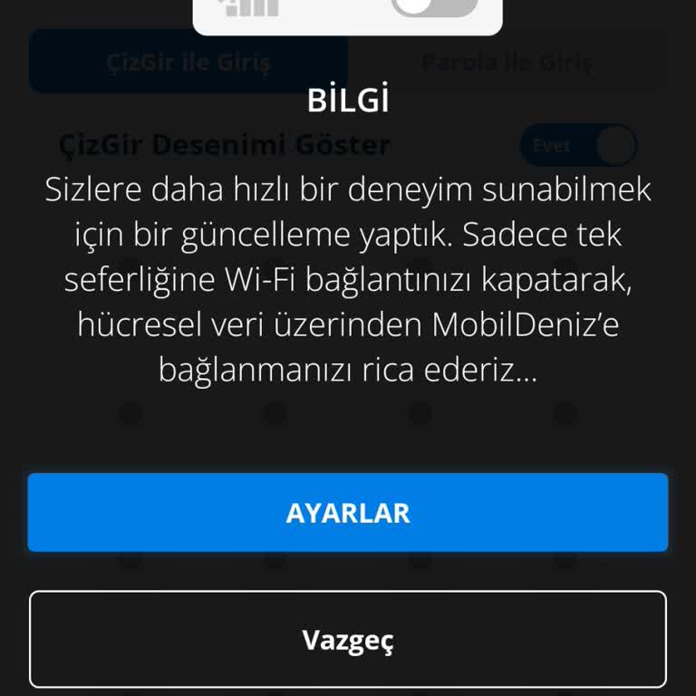 Mobil Denizbank'a Girememe