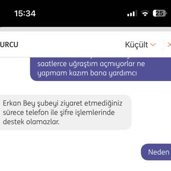 ING Bank Mobil Şifre Oluşturamıyorum