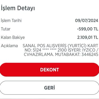 Iyzico/cvmaker.com Habersiz Para Çekimi