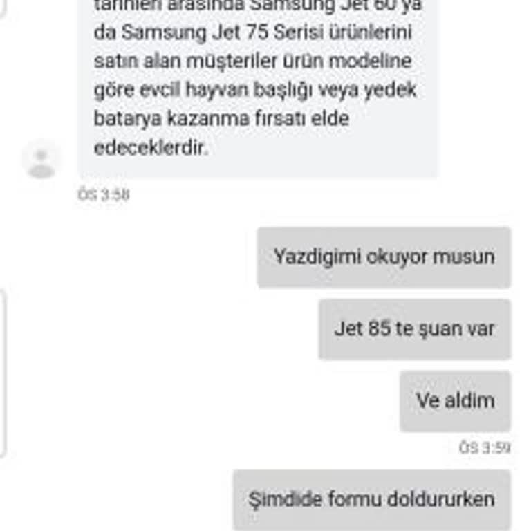 Samsung Müşteri Hizmetleri Konudan Bir Haber