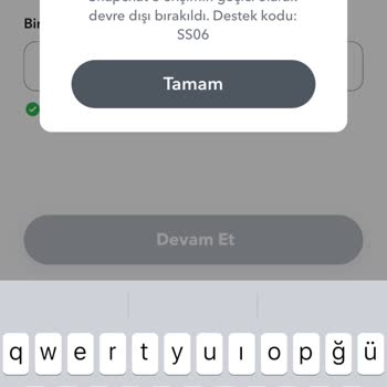 Snapchat SS06 Hata Kodu