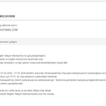 Akbank, Axess Kampanyası Çin 500 TL İndirimimi Aylardır Yüklemedi!