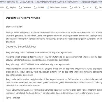 Avis Avrupa Avis Araç Kiralamada Haber Vermeden 22.961₺ Ek Ücret Yansıttı.!