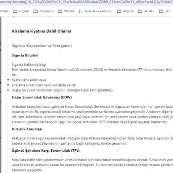 Avis Avrupa Avis Araç Kiralamada Haber Vermeden 22.961₺ Ek Ücret Yansıttı.!