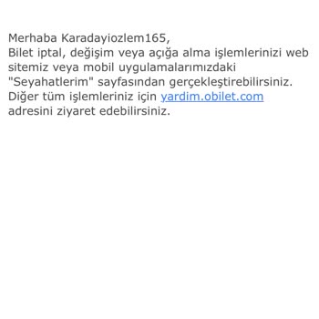Obilet Metro Turizm Sefer İptali Sebebiyle Ücret İadesi Alamama