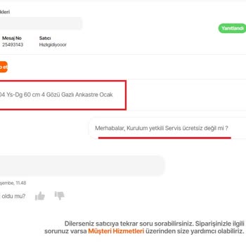 Hepsiburada Vestel Ocak Kurulum Desteği Sağlamıyor