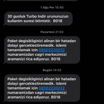 Turkcell Uygulamasında Paket Değişikliği Sorunu