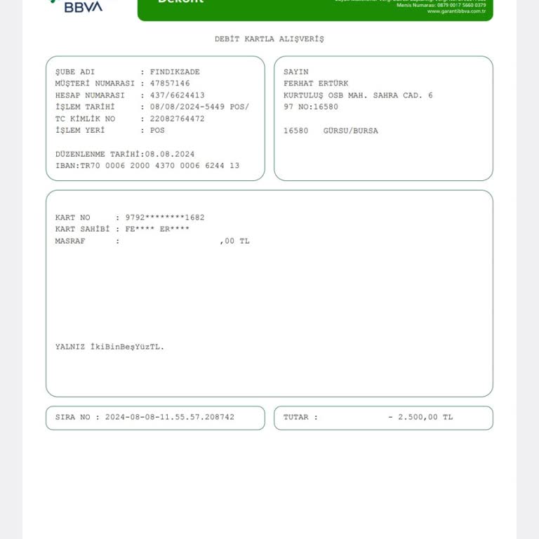 FzyPay 2500 TL Param İzinsizce Çekildi