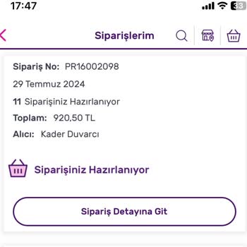 Gratis Siparişim Gecikti Kargoya Verilmiyor