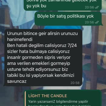 Light The Candle (lightcandless) Mum Siparişimde Yaşadığım Kötü Deneyim