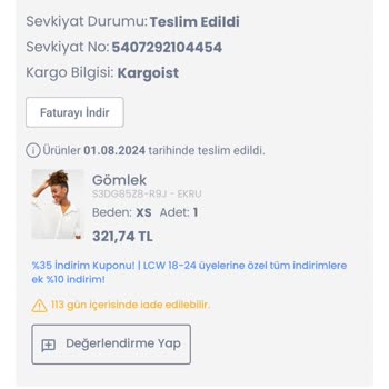 LCW Yanlış İade Sorunu