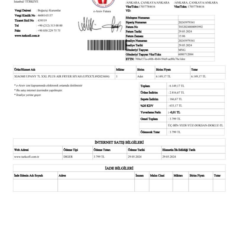 Turkcell Pasajda Gönderilen Ürün Hakkında Mağduriyet