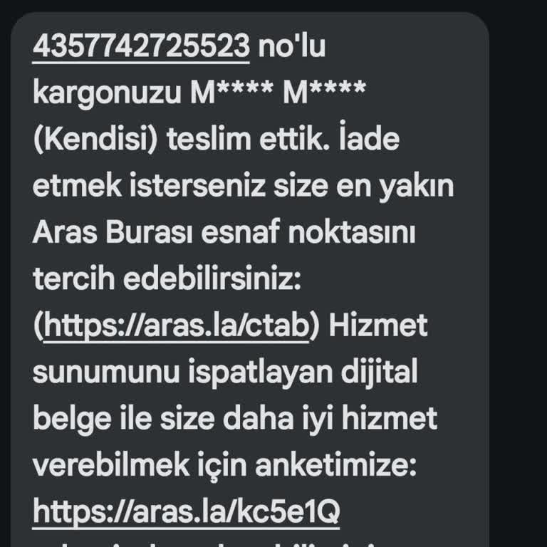 Aras Kargo Yanlış Adres Ve Teslimat Sorunu