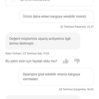 Kaira Klima Hepsiburada Üzerinden Alınan Klima İadesinde Yaşanan Sorun