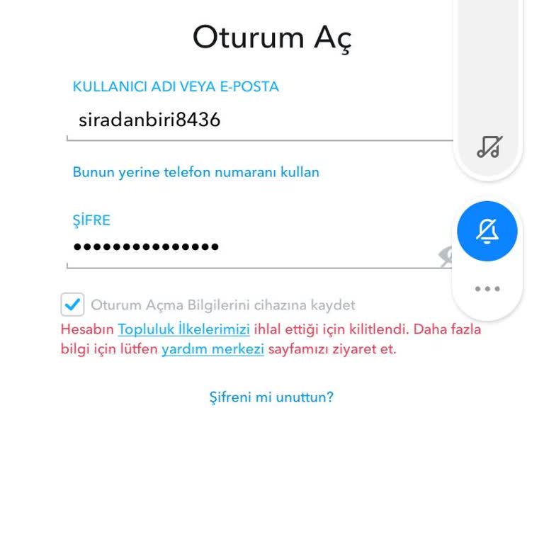 Snapchat Hesabımın Açılmasını İstiyorum