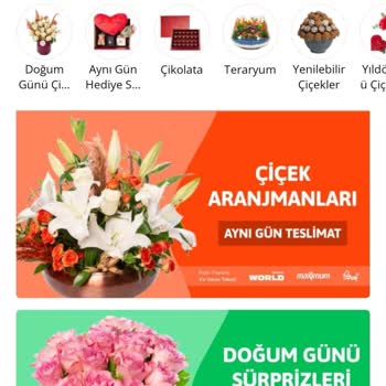 ÇiçekSepeti Saksısız Çiçek Gönderildi