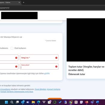 Sunexpress Kurumsal Fatura Sistem Hatası
